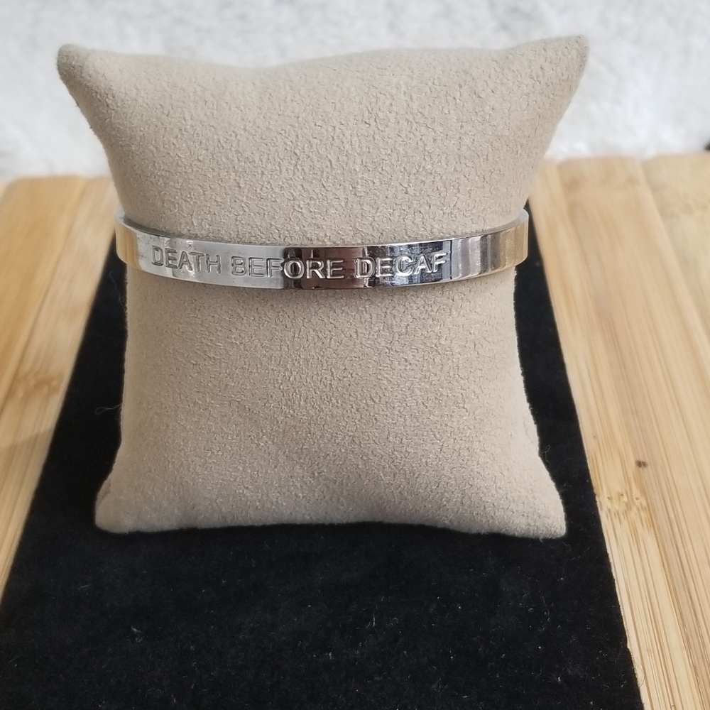 Death Befor Decaf Cuff Bracelet by Nano